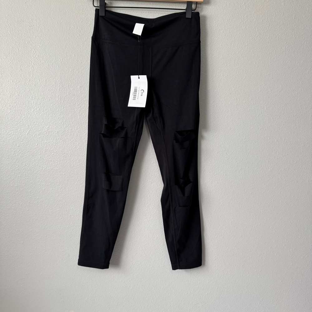 Zyia Black Leggings with cut out detail